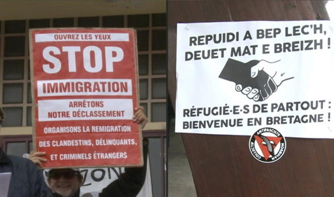 Accueil de réfugiés : Manifestations sous tension dans une commune bretonne Accueil de réfugiés : Manifestations sous tension dans une commune bretonne