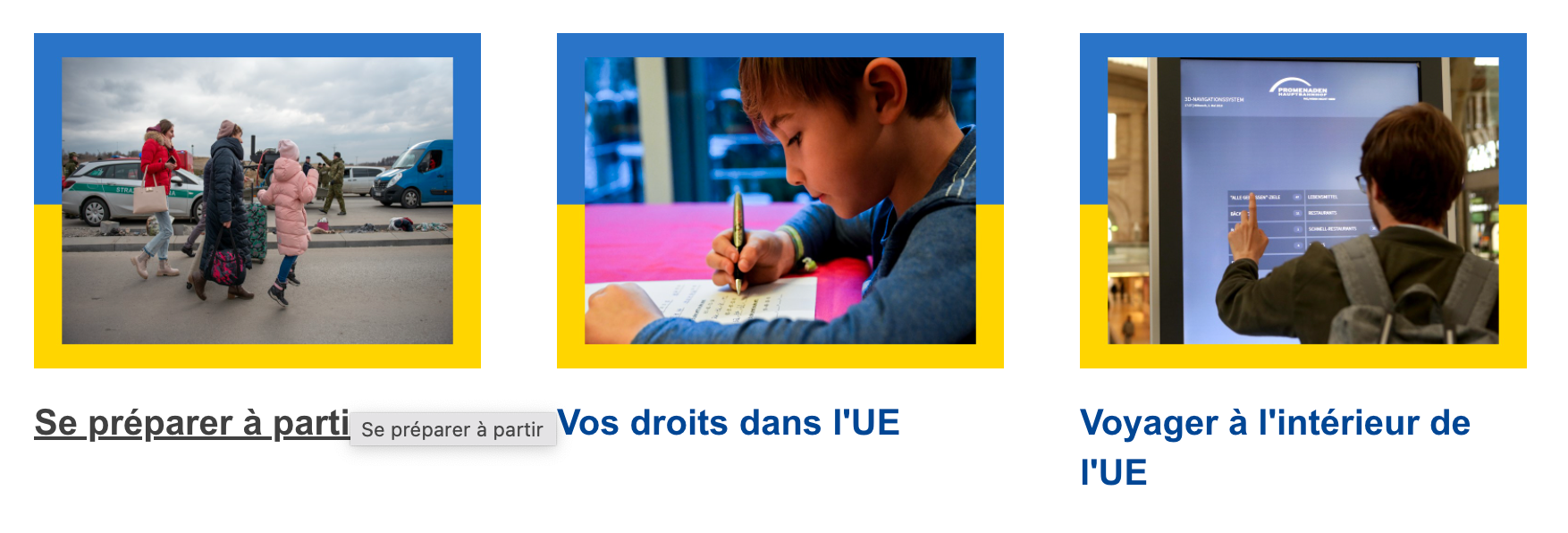Europe : une page web pour informer les réfugiés ukrainiens sur leurs droits Europe : une page web pour informer les réfugiés ukrainiens sur leurs droits