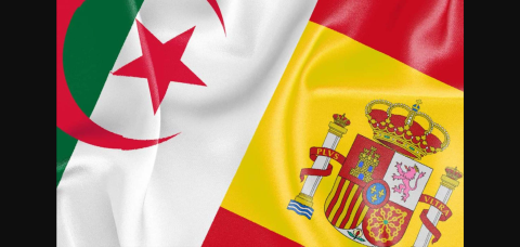 Drapeaux Algérie et Espagne — coopération énergétique