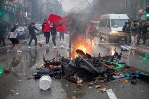 Des violences éclatent à Bruxelles après le match Maroc-Belgique