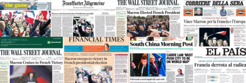 La réélection d'Emmanuel Macron saluée dans le monde