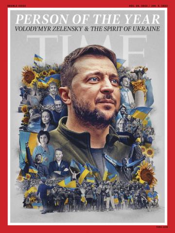 Volodymyr Zelensky et «l'esprit de l'Ukraine» personnalités de l'année 2022 pour Time magazine