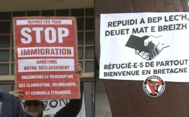Accueil de réfugiés : Manifestations sous tension dans une commune bretonne