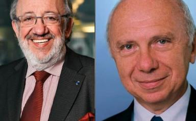M. Louis Michel, Ministre d’État et M. Jacques Brotchi, Président honoraire du Sénat de Belgique