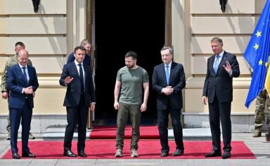 Macron, Scholz et Draghi en soutien à l'Ukraine